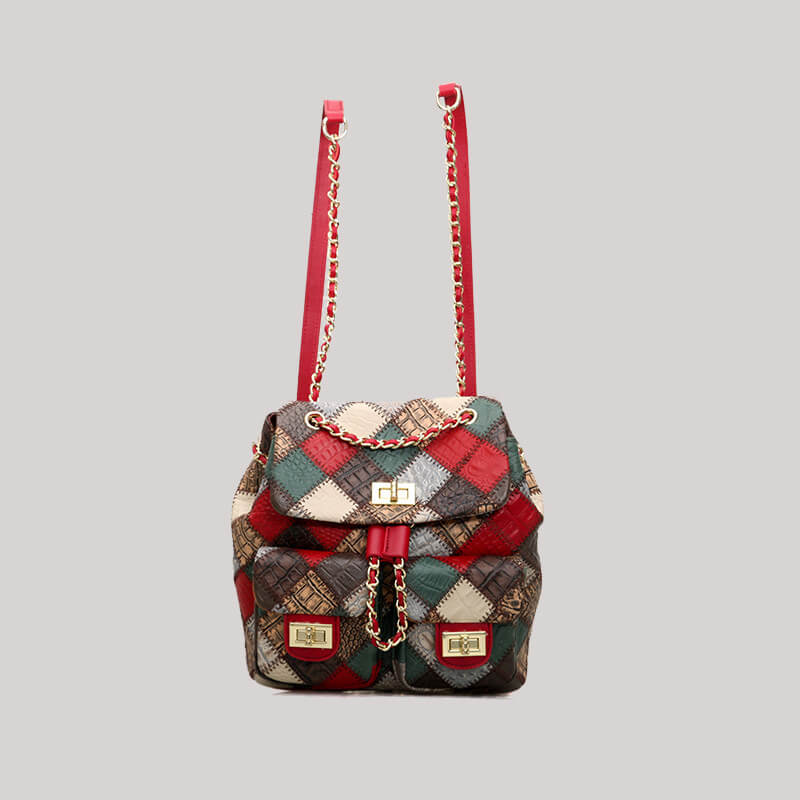 rucksack damen leder bunt