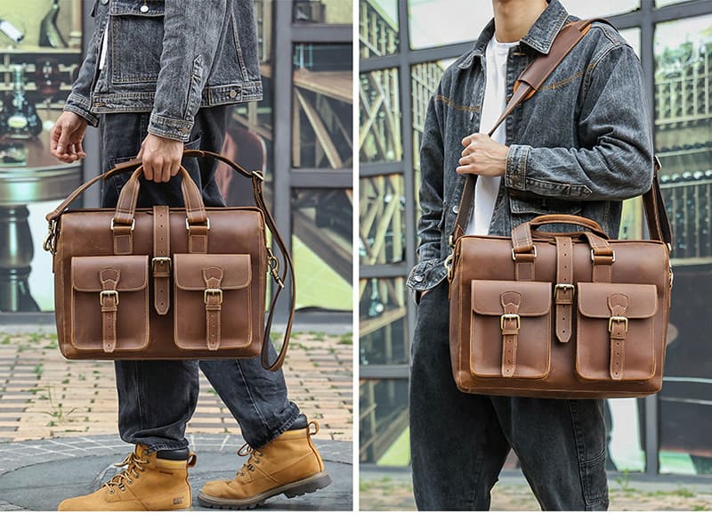 herrenhandtasche leder