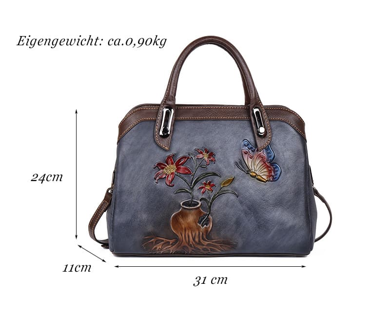 damen handtasche mit blumenmuster