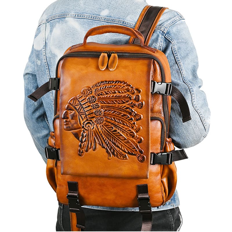 leder rucksack herren vintage
