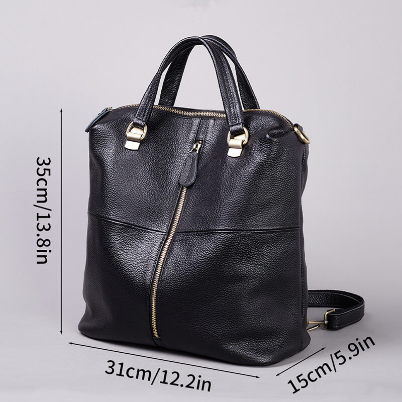 rucksack damen leder schwarz