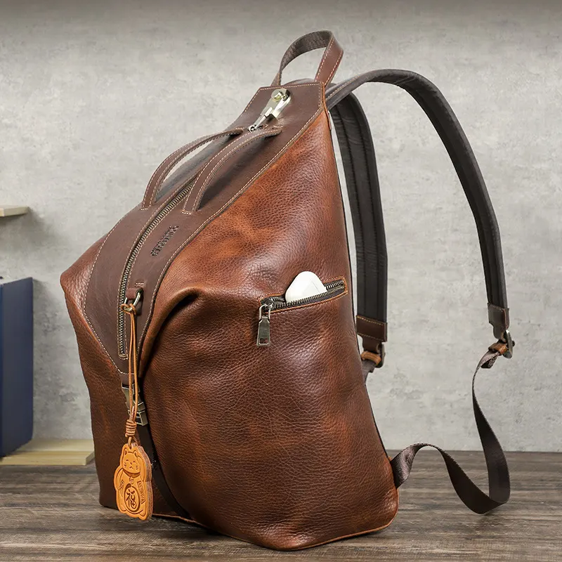vintage rucksack leder braun