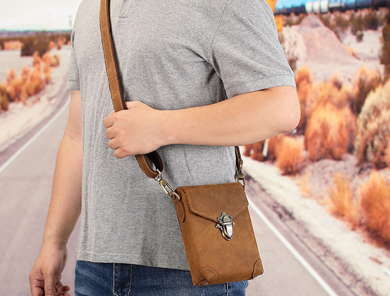 gürteltasche herren leder braun