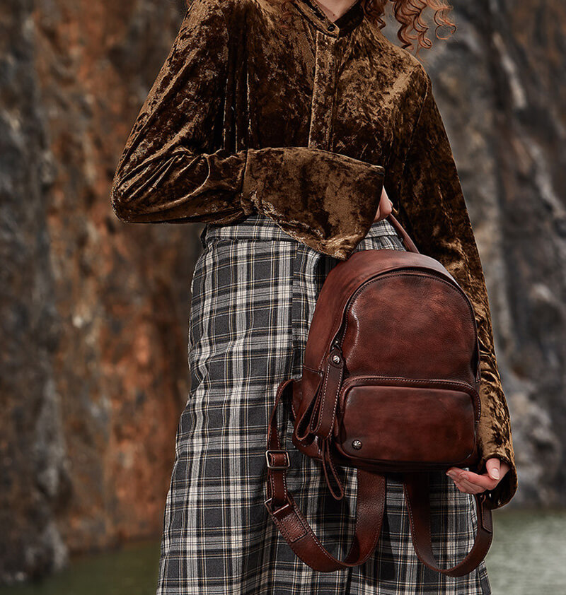 rucksack damen echt leder