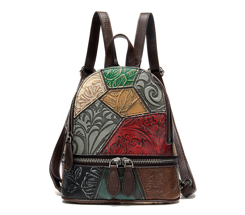 rucksack damen leder bunt