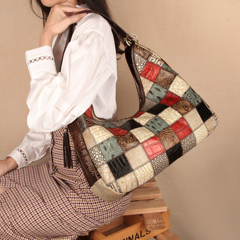 schultertasche patchwork tasche