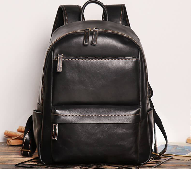 leder vintage laptop rucksack