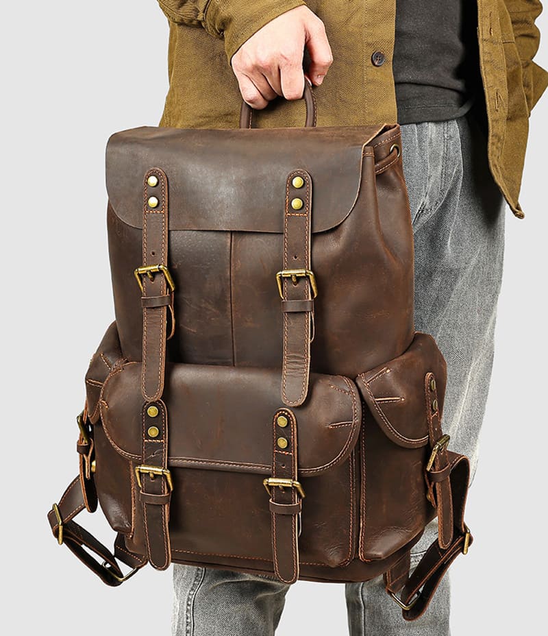 vintage laptop rucksack