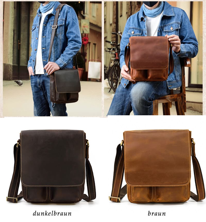 leder umhängetasche herren business