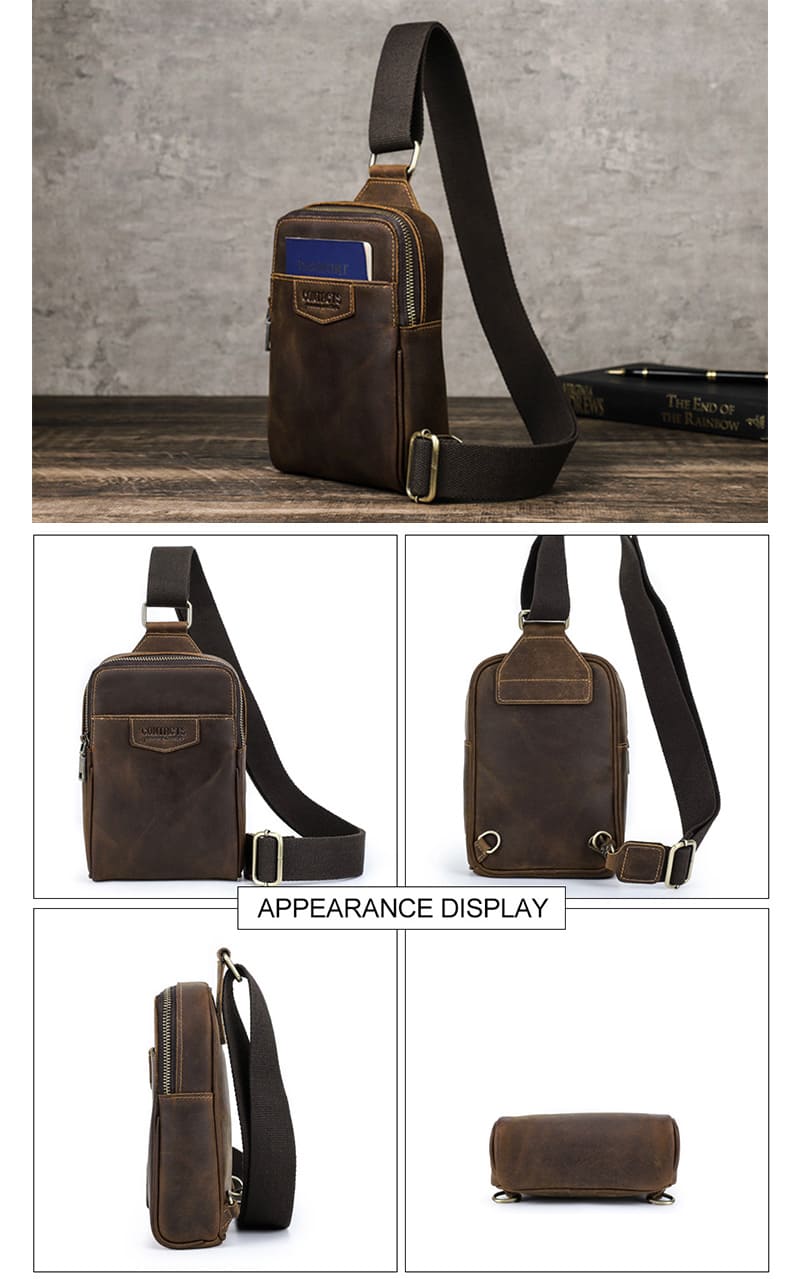 brusttasche herren leder klein