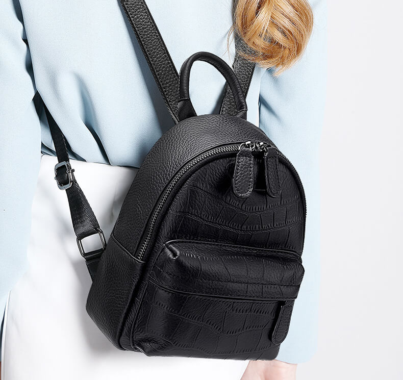 damen rucksack schwarz