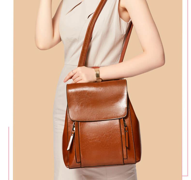 rucksack damen modern leder