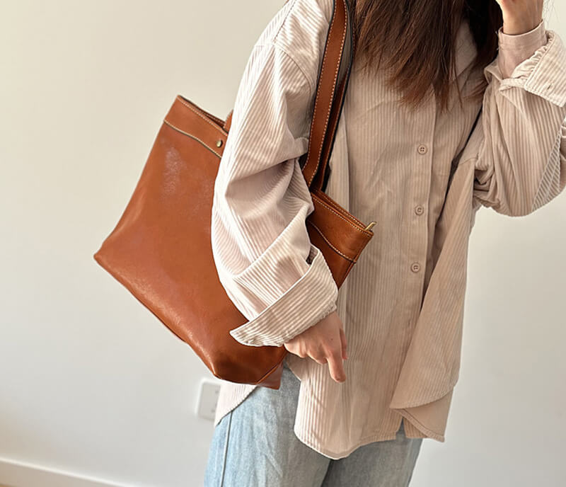 echtleder handtasche damen braun