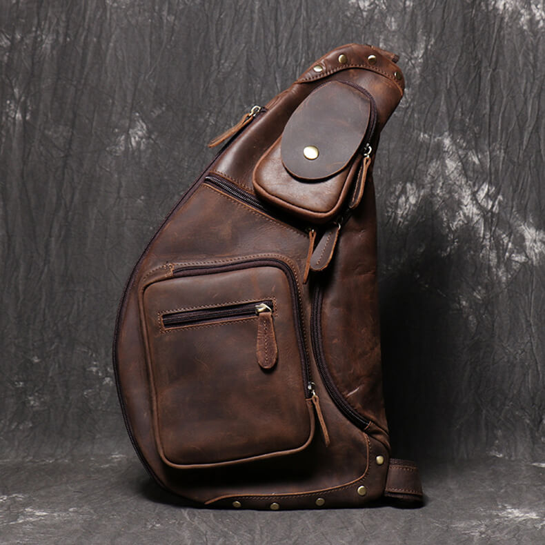 brusttasche herren leder