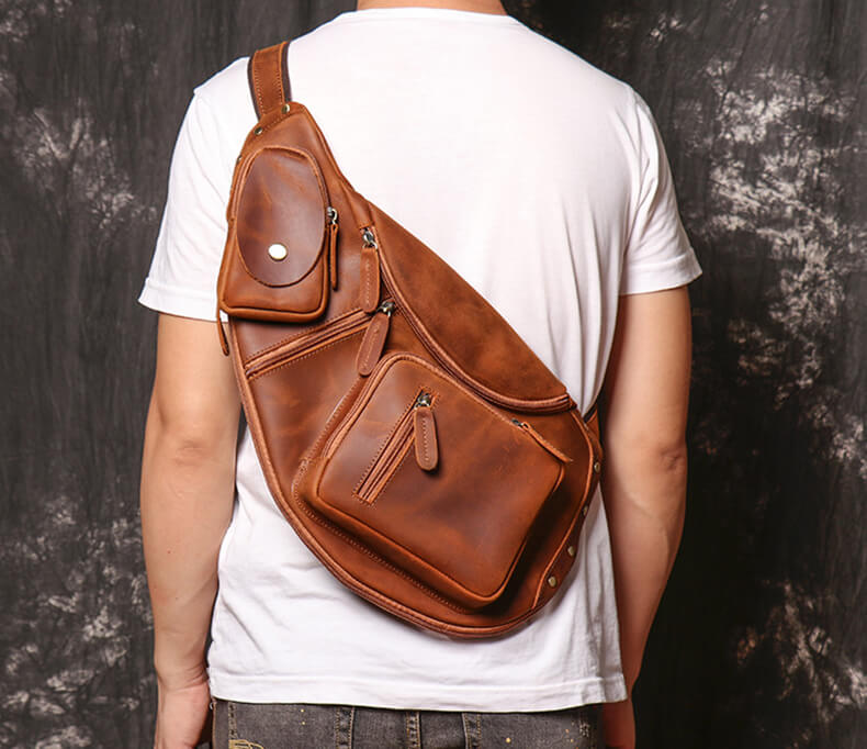 brusttasche herren leder