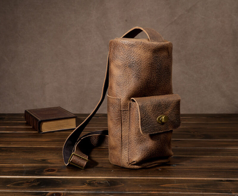 umhängetasche herren leder braun vintage