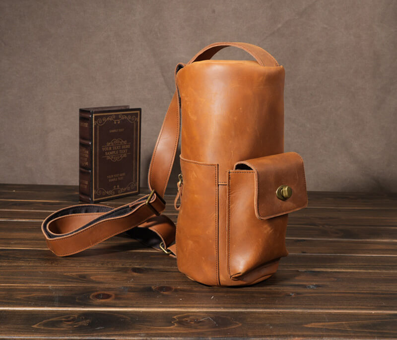 zylinder tasche leder