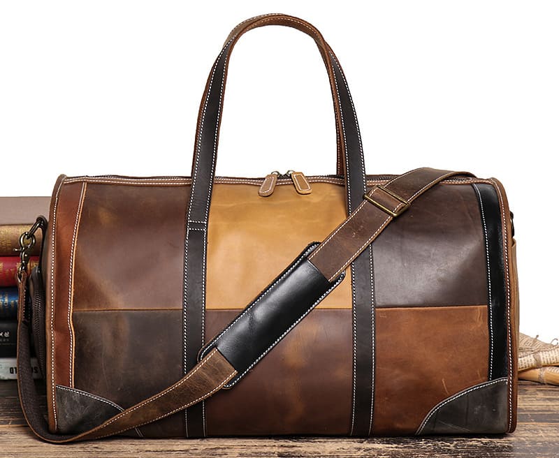 reisetasche mit schuhfach leder