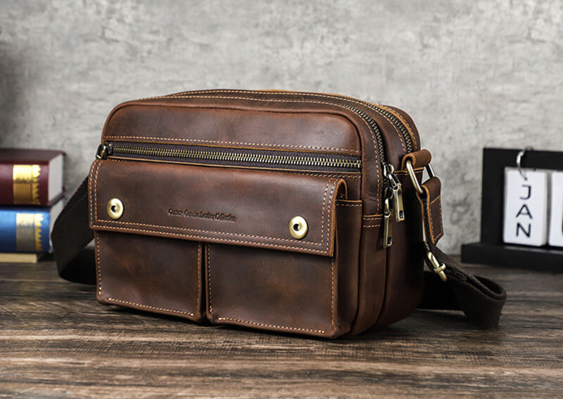 leder umhängetasche herren vintage klein