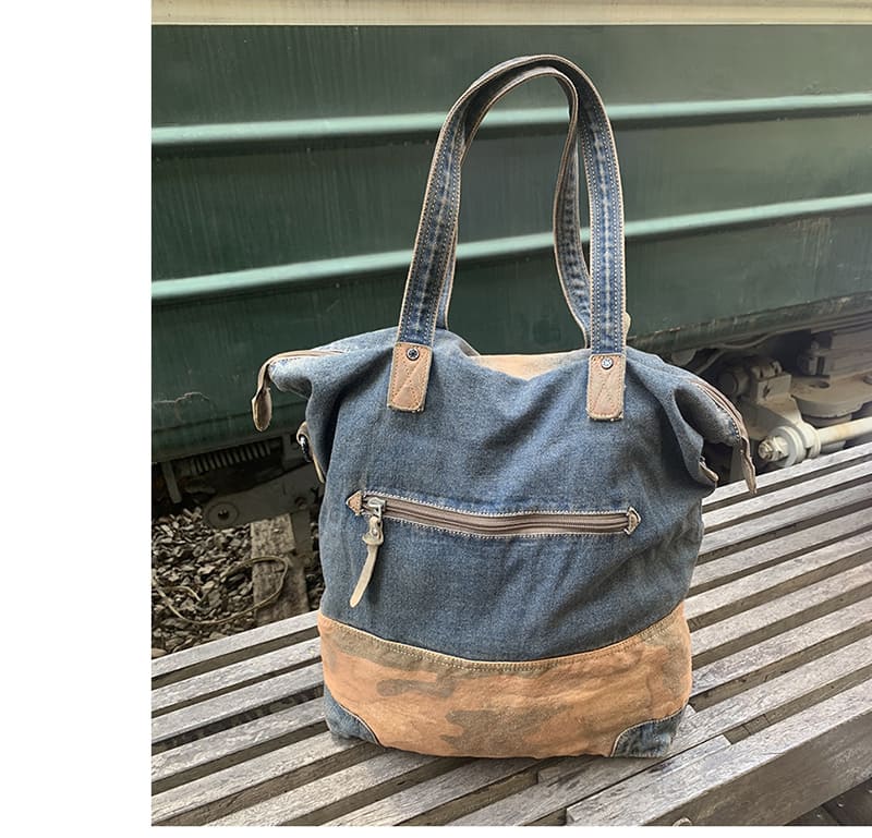 schultertasche jeansstoff