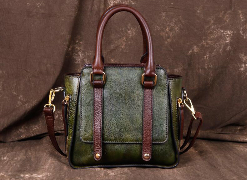 handtasche damen grün leder