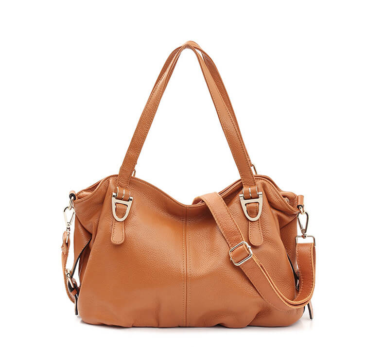 schultertasche damen braun leder