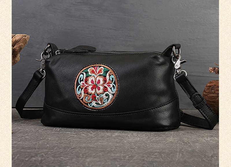 leder umhängetasche schwarz