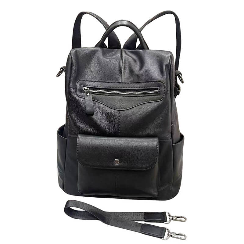 schwarzer rucksack damen