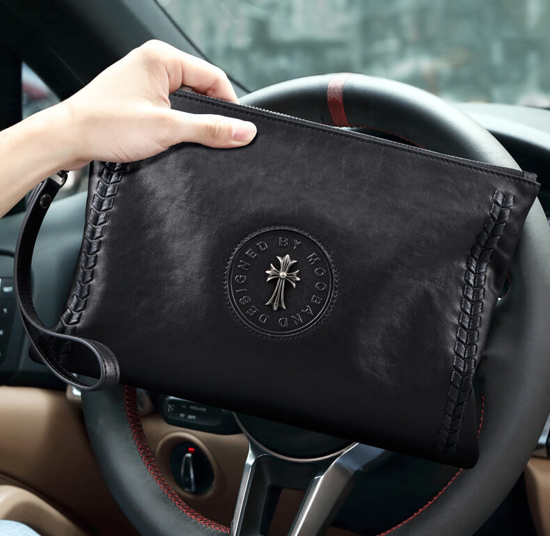 herren leder clutch
