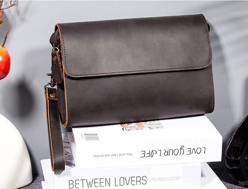 pochette herren leder
