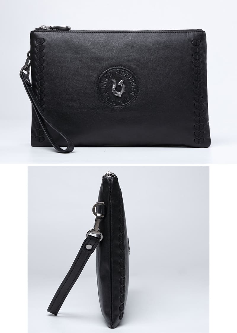 herren clutch leder schwarz