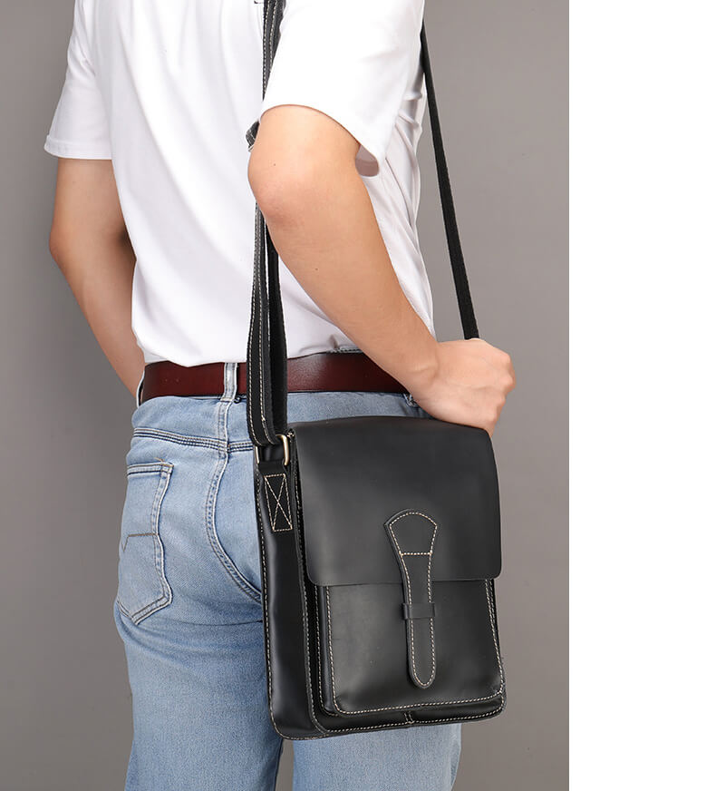 umhängetasche herren klein leder
