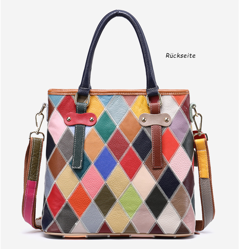 damen handtasche leder bunt