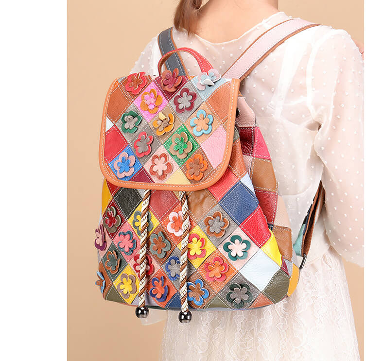 rucksack damen geflochten