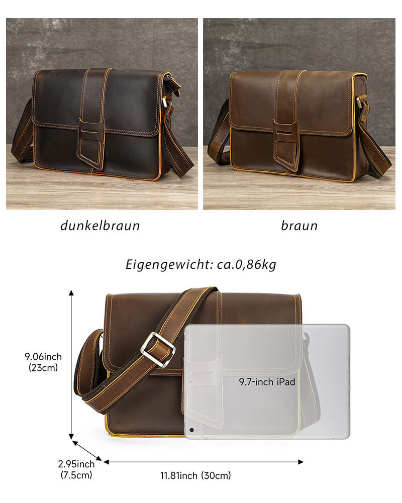 umhängetasche herren leder vintage