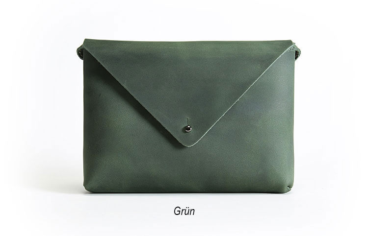 damen umhängetasche leder grün