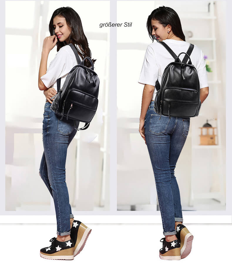rucksack aus leder für damen