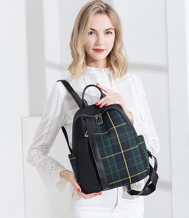 rucksack damen kariert