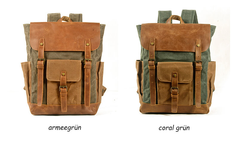 vintage canvas rucksack herren