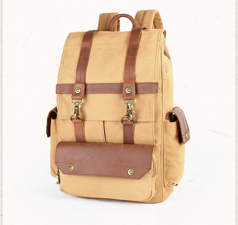 vintage canvas rucksack
