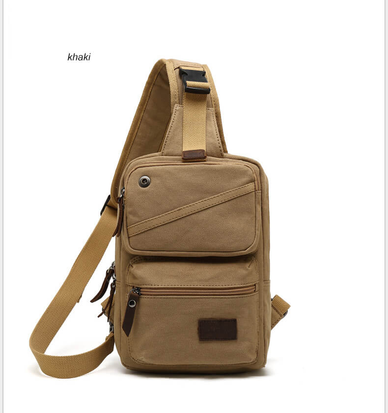 canvas brusttasche