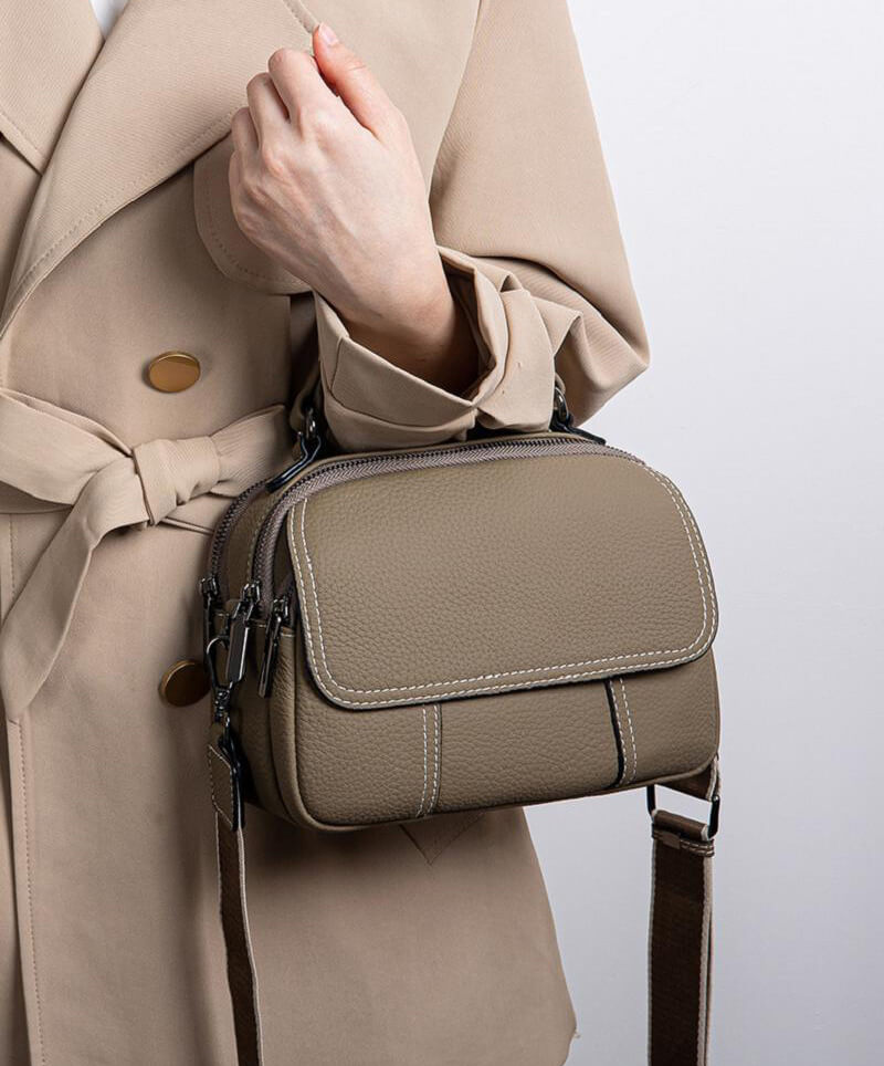 kleine handtasche damen mit breitem gurt