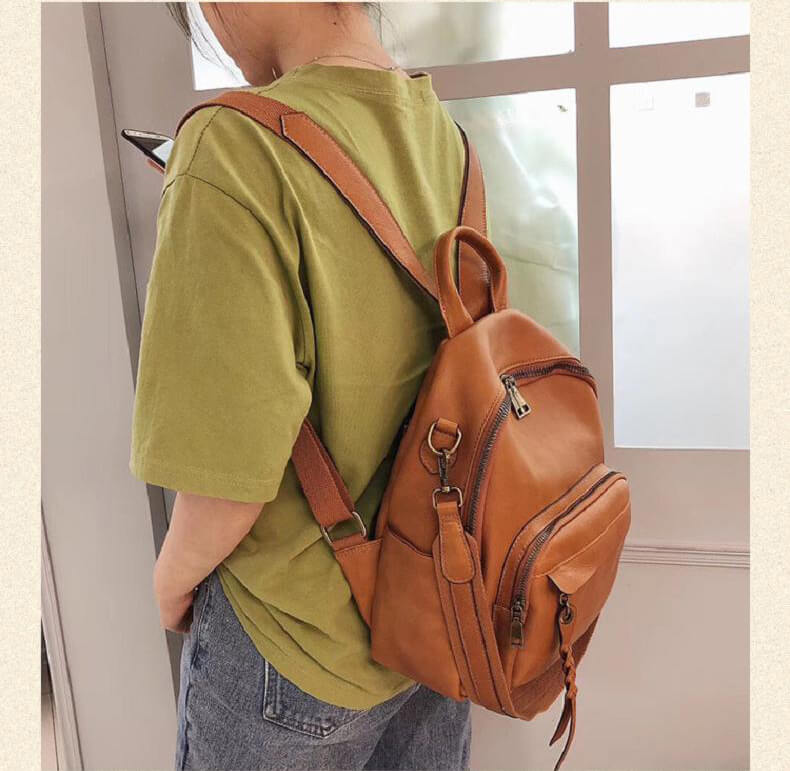 rucksack damen vintage leder