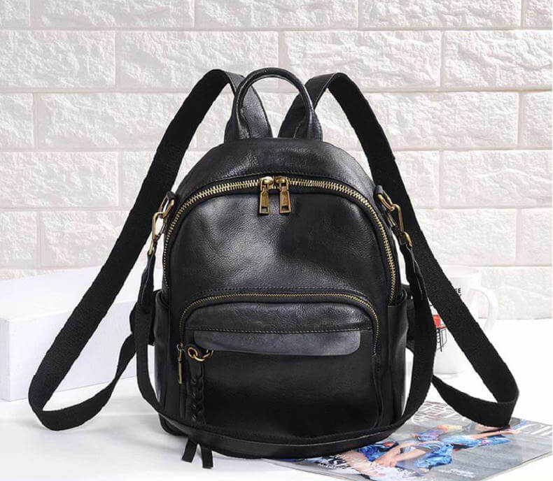 damen rucksack schwarz