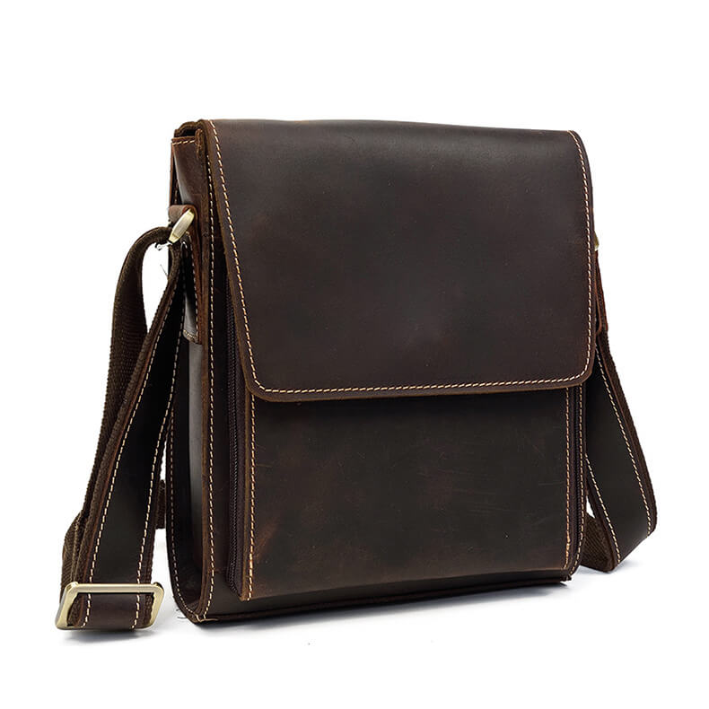 umhängetasche herren leder braun vintage