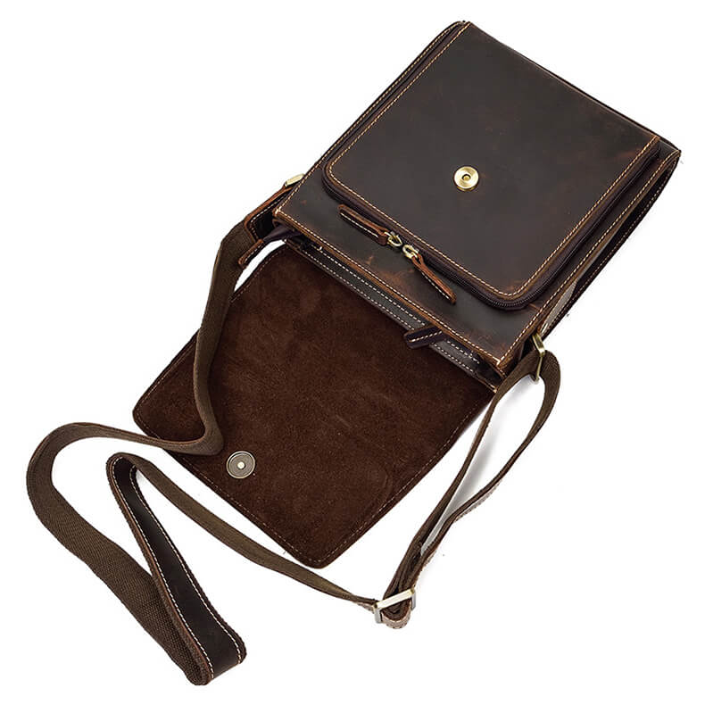 umhängetasche herren leder braun