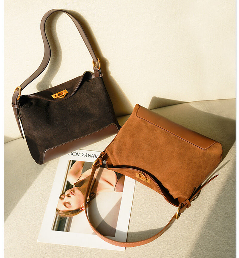 handtasche damen veloursleder