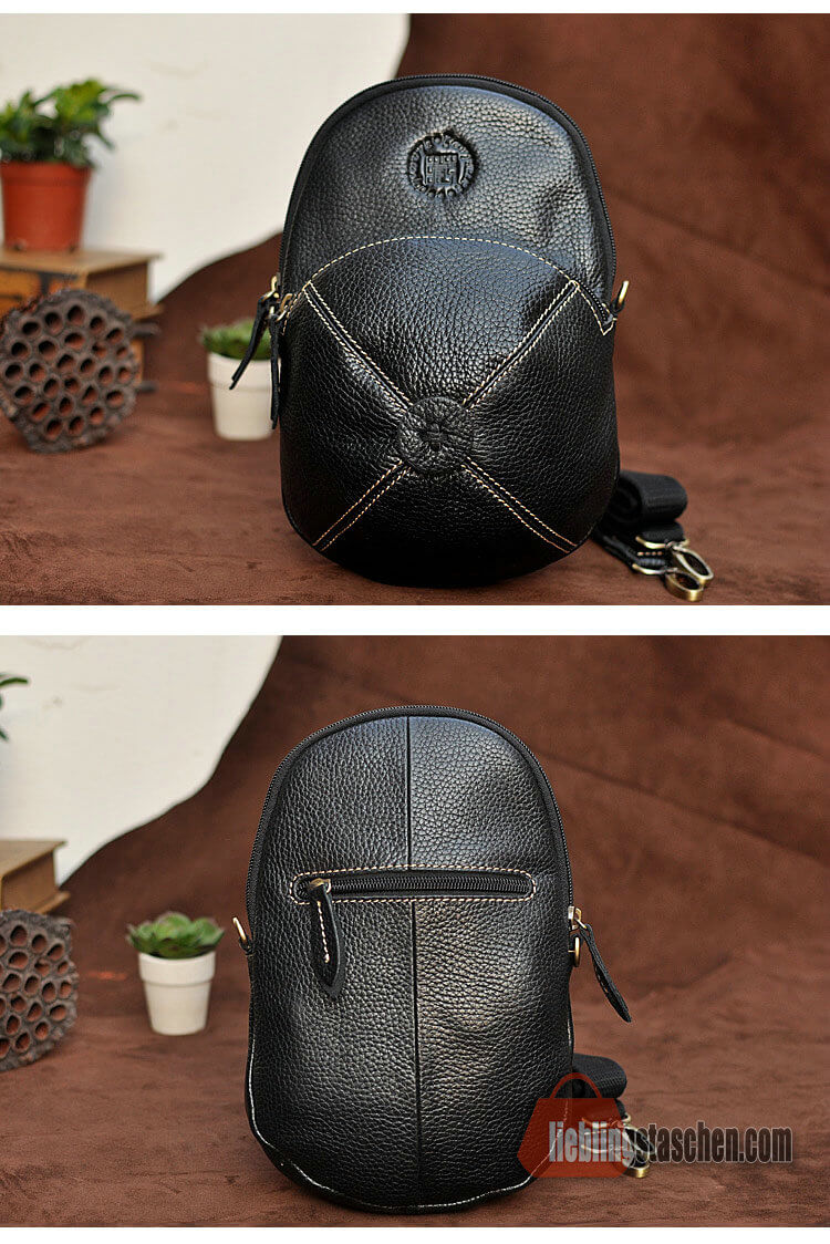 schultertasche damen leder schwarz