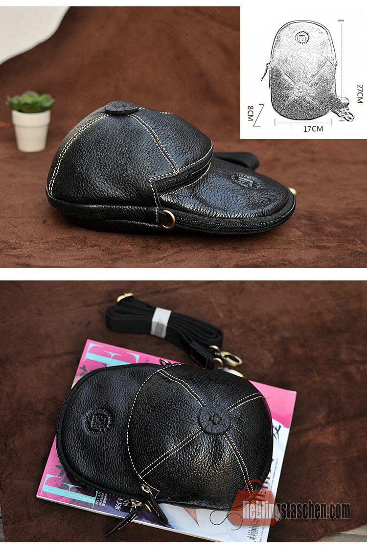 schultertasche damen leder schwarz