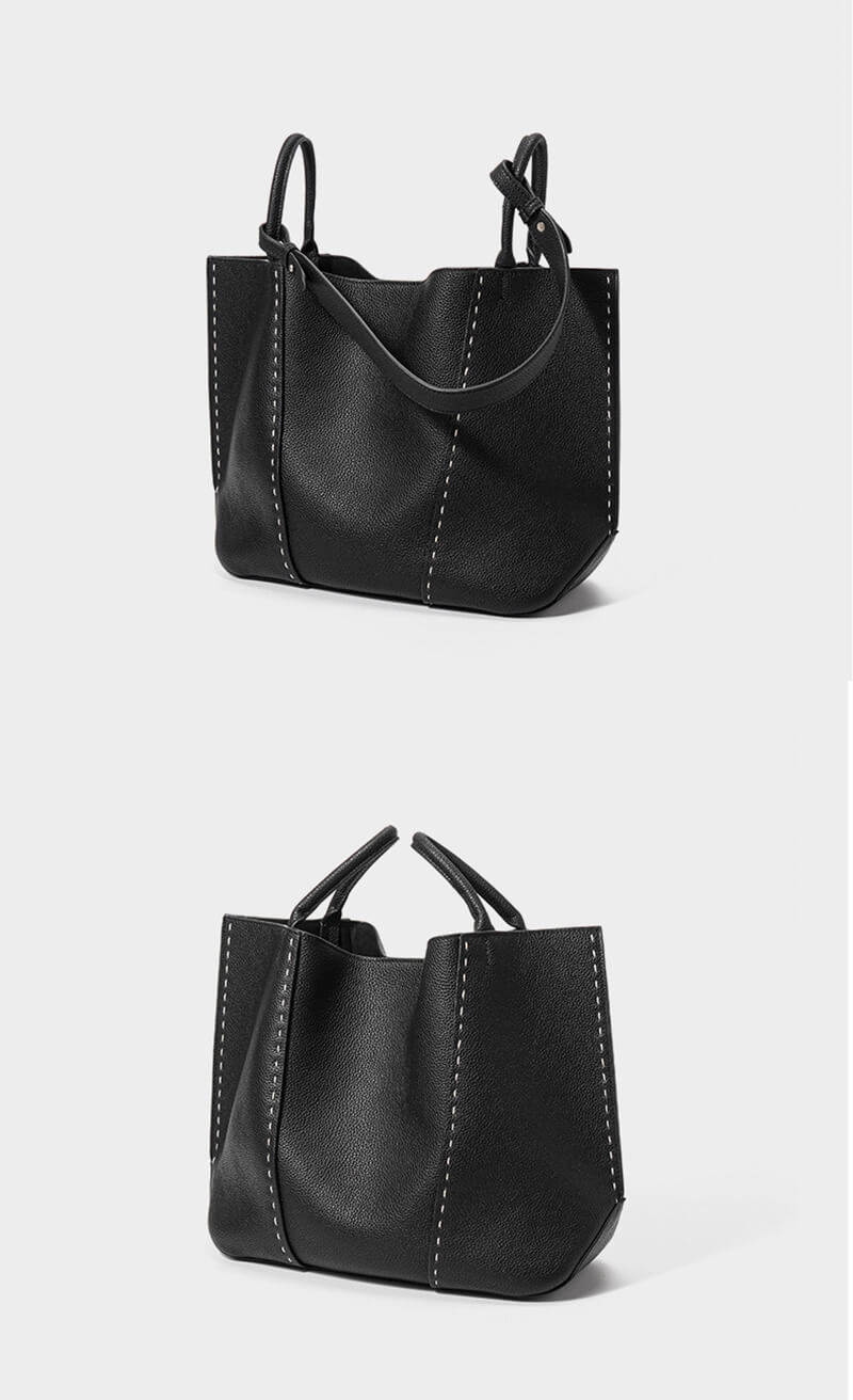 schultertasche damen leder schwarz